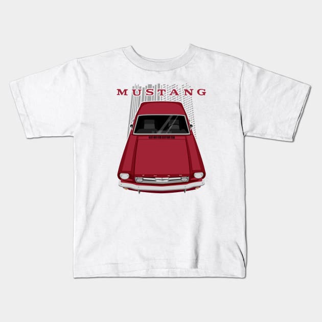 Mustang 1966 - Burgundy Kids T-Shirt by V8social